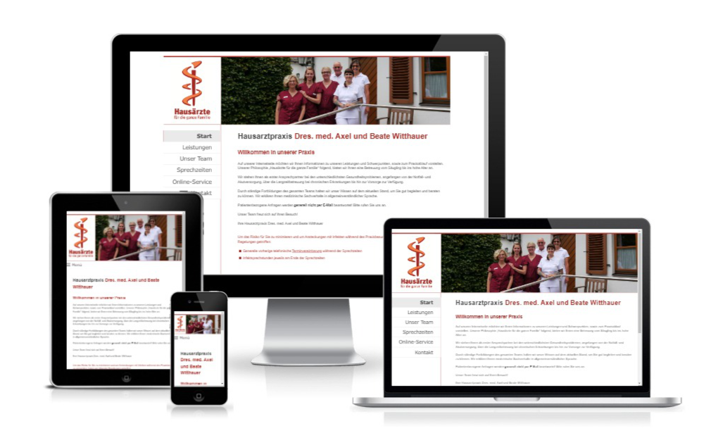 Beispiel Webdesign für Ärzte und Medizin-Berufe