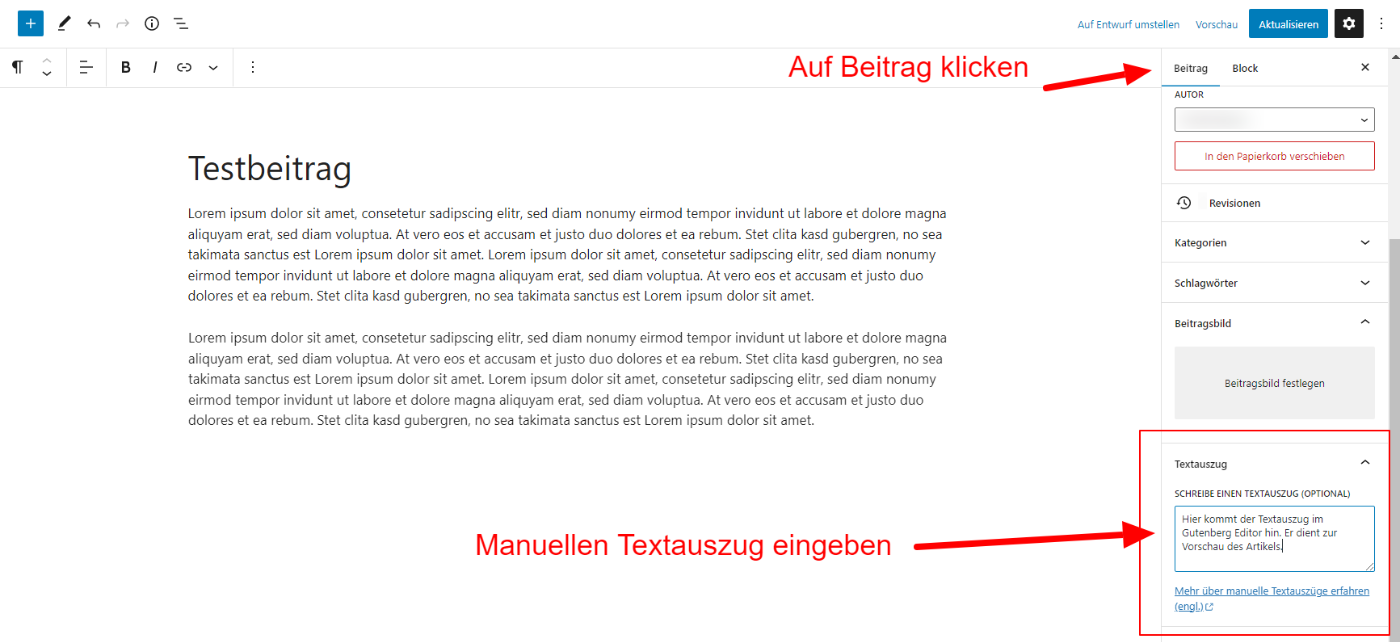 Wie kann man in WordPress die Länge des Textauszugs (Excerpt) anpassen
